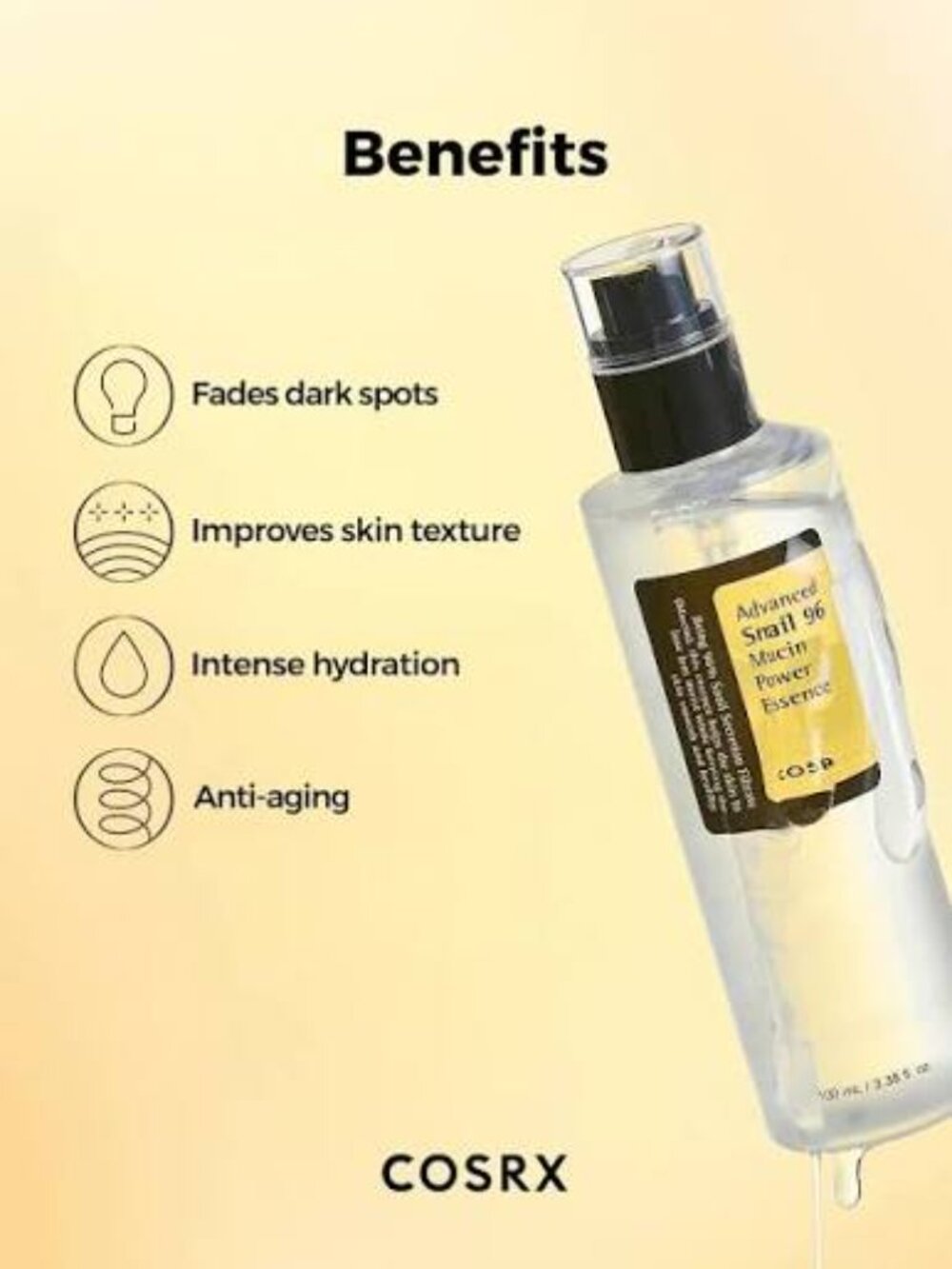 NEW COSRX Advance Snail 96 Muscin Power Essence